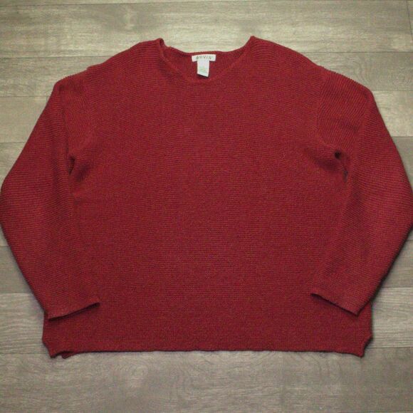 Orvis Sweater Womens XL Red Knit Casual Preppy Outdoors - Picture 1 of 5